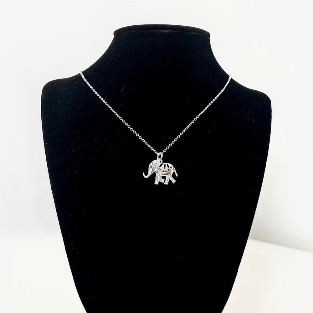 Reversible Sterling Silver Elephant Necklace